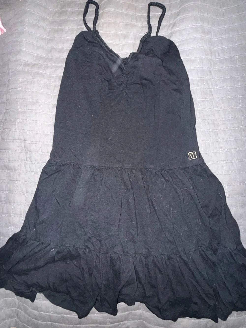 DC Black Mini Dress with Spaghetti Straps